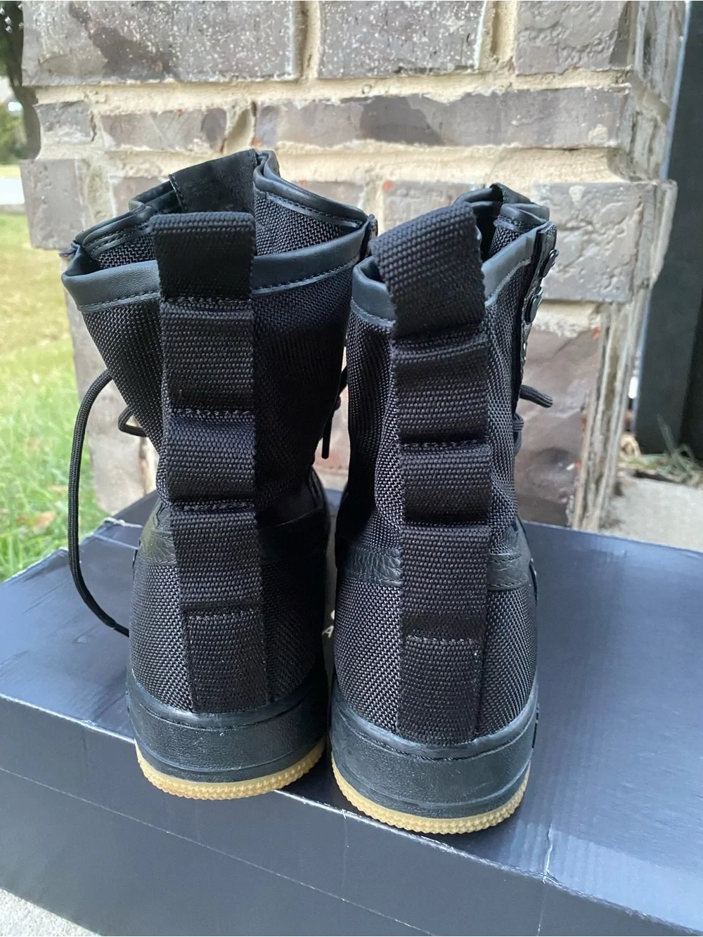 Nike SF Air Force 1 2016 Black High-Top Tactical Boots with Gum Outsole size 8